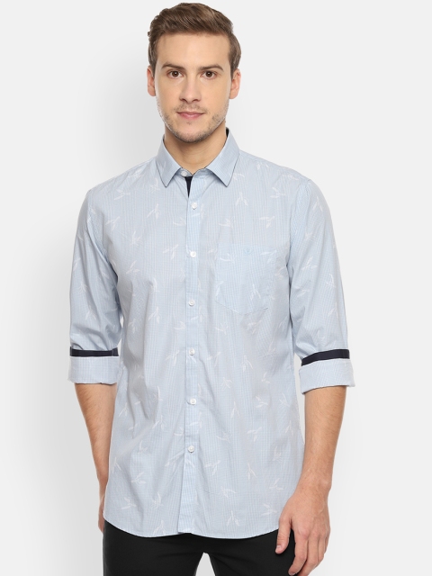 Van Heusen Sport Men Blue Slim Fit Printed Casual Shirt
