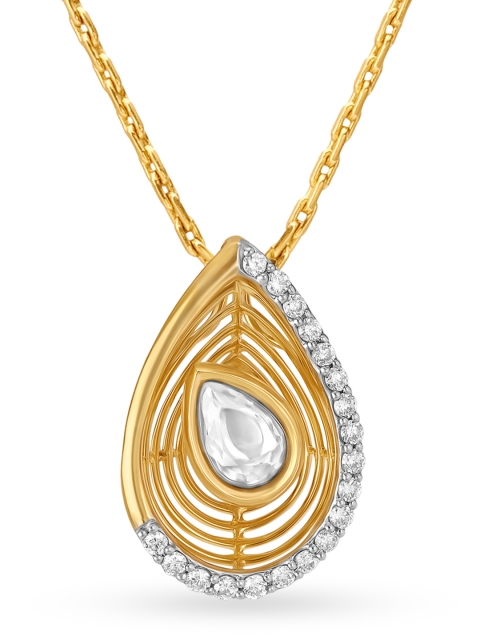 Mia by Tanishq Women 14KT Gold Pendant, Yellow