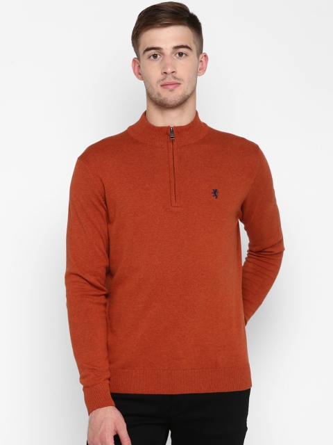 Red Tape Men Rust Solid Sweater