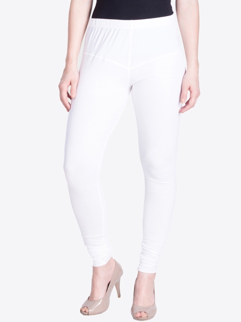 Lux Lyra Women White Solid Churidar Leggings