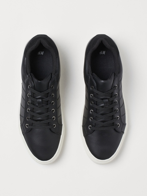 H&M Men Black Solid Trainers