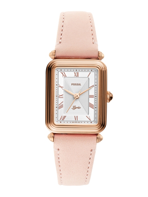 Fossil Women Silver-Toned Leather Analogue Watch ES4718