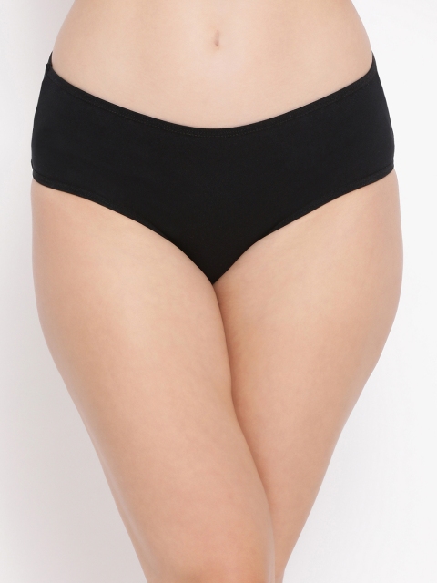Clovia Women Black Printed Mid-Rise Hipster Brief PN3374P13XXL