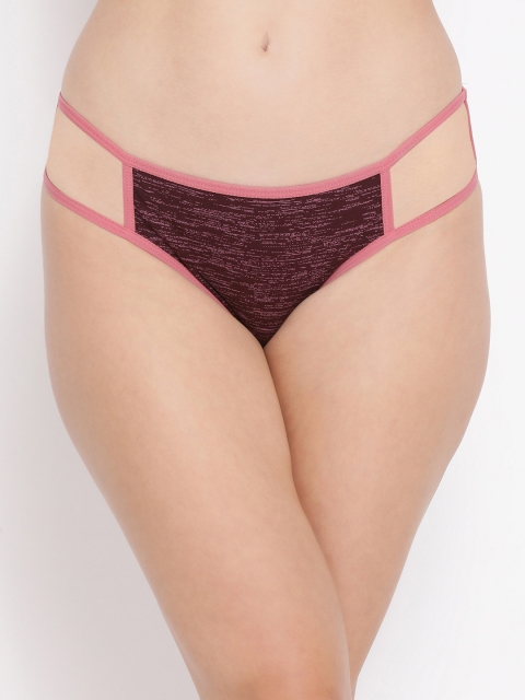 Clovia Women Purple Solid Cotton Low Waist Bikini Briefs PN1873P15XXL