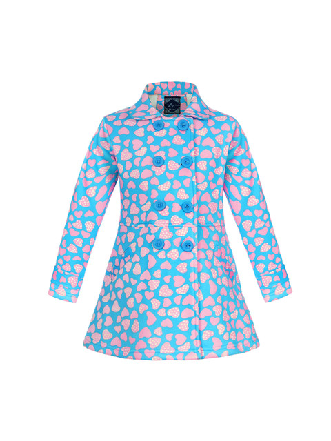 Naughty Ninos Girls Blue & Pink Heart Printed Double Breasted Peacoat 
Naughty Ninos Girls Blue & Pink Heart Printed Double Breasted Peacoat