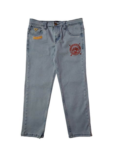 KiddoPanti Boys Blue Regular Fit Mid-Rise Clean Look Jeans