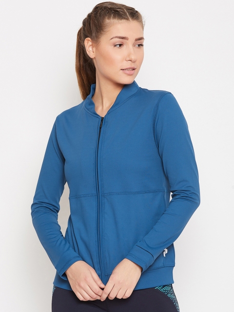 PERFKT-U Women Blue Solid Sweatshirt