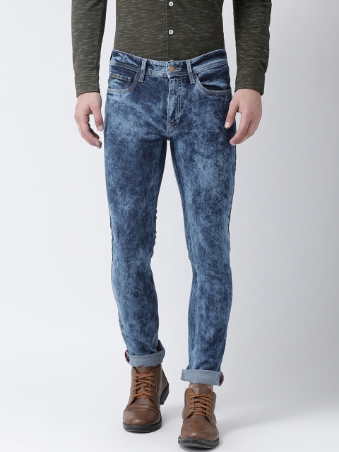 Club York Men Blue Slim Fit Mid-Rise Clean Look Stretchable Jeans
