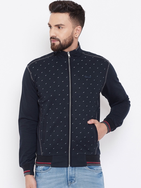 Spirit Men Navy Blue Printed Sweatshirt