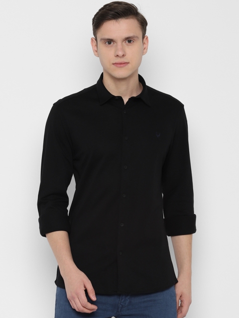 Allen Solly Sport Men Black Regular Fit Solid Casual Shirt