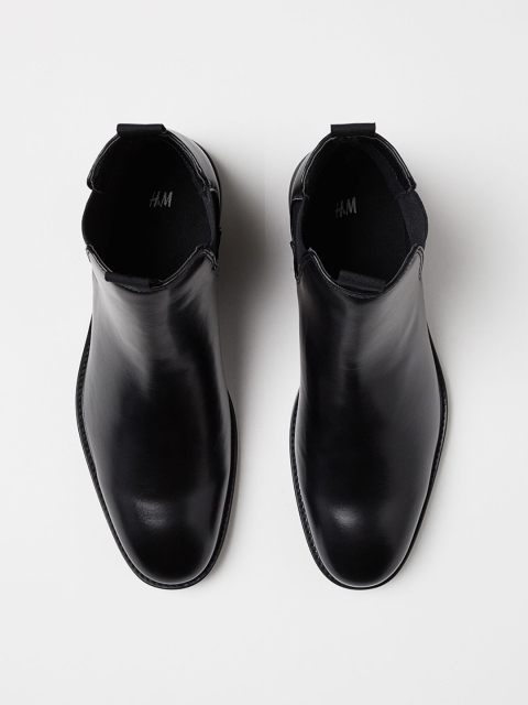 H&M Men Black Chelsea Boots