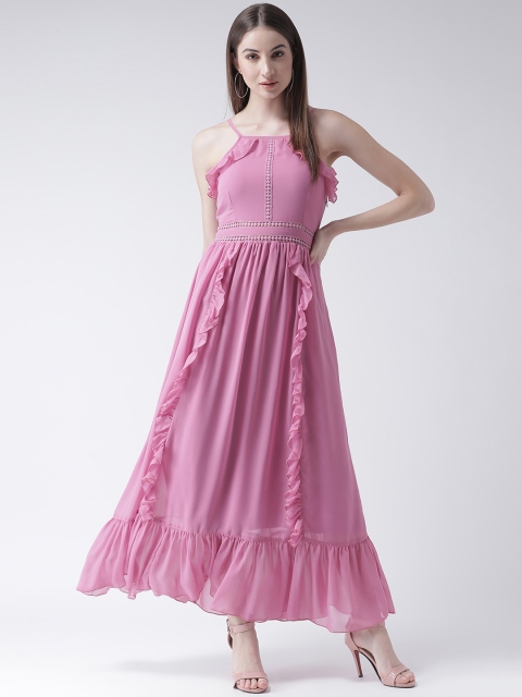 Texco Women Mauve Solid Maxi Dress