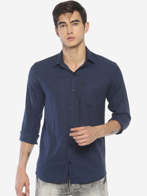 LEVIZO Men Blue Premium Regular Fit Printed Casual Shirt