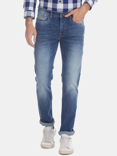 Aeropostale Men Blue Super Skinny Fit Mid-Rise Clean Look Stretchable Jeans
