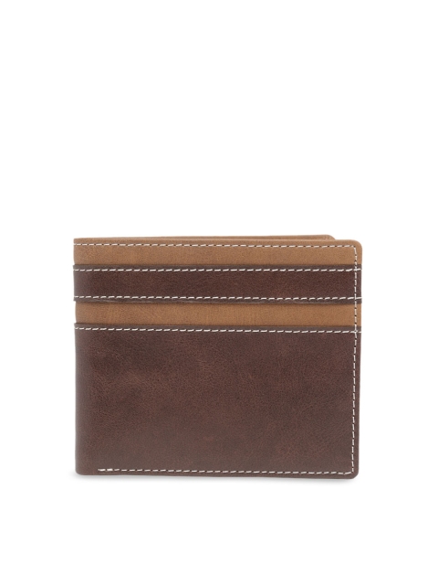 amicraft Men Brown Solid Two Fold Leather Wallet