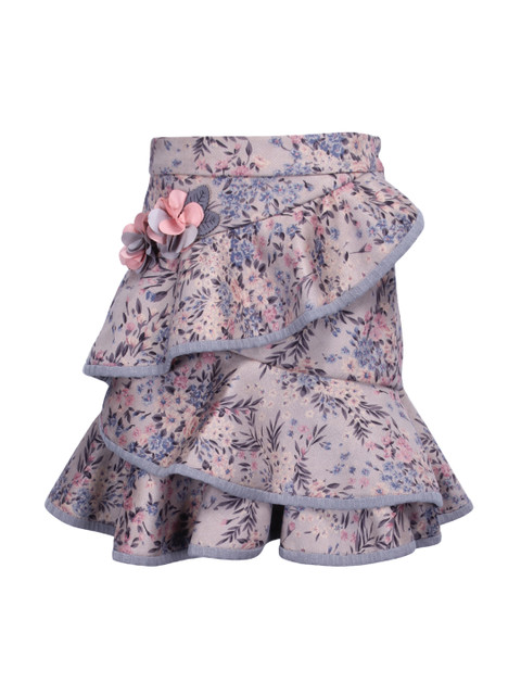 CUTECUMBER Girls Grey & Pink Floral Printed Trumpet Knee-Length Skirt
CUTECUMBER Girls Grey & Pink Floral Printed Trumpet Knee-Length Skirt
