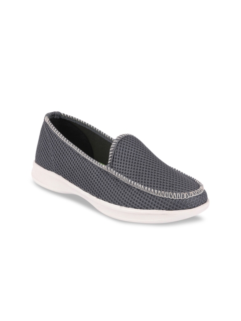 FAUSTO Women Grey Slip-On Sneakers
