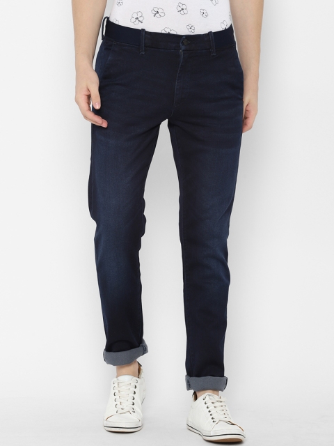 Allen Solly Men Navy Blue Slim Fit Mid-Rise Clean Look Jeans