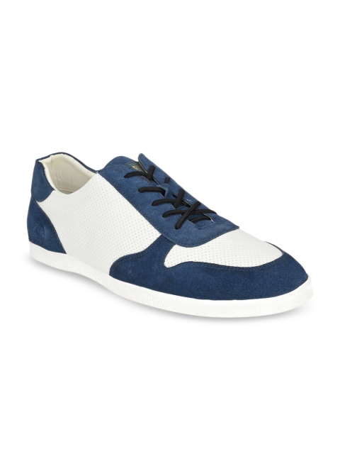 Alberto Torresi Men Blue and White Sneakers