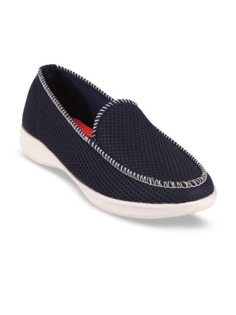 FAUSTO Women Navy Blue Slip-On Sneakers