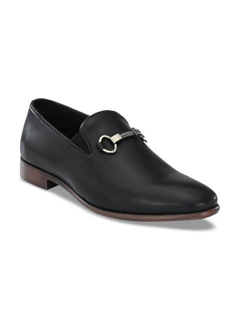 Delize Men Black Horsebit Loafers