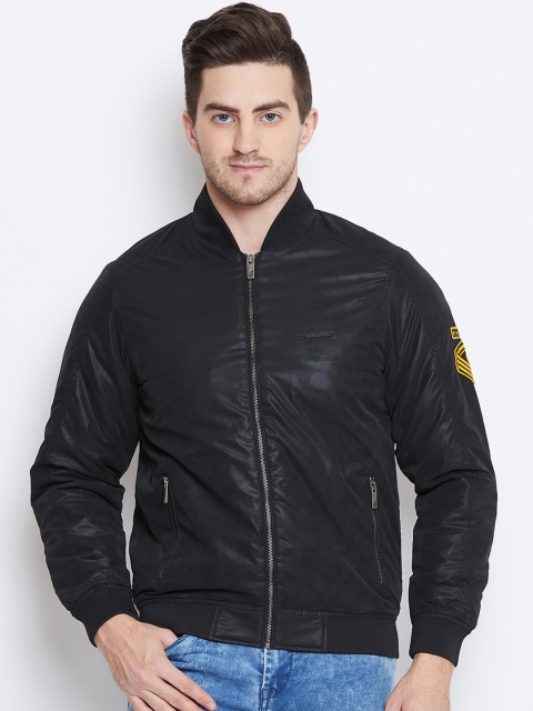 Duke Men Black Solid Puffer Jacket