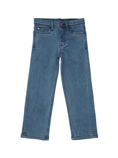 Allen Solly Junior Boys Blue Regular Fit Mid-Rise Clean Look Stretchable Jeans