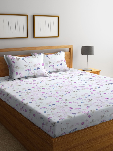 BOMBAY DYEING Off-White & Pink Floral 160 TC Cotton 1 King Bedsheet with 2 Pillow Covers
BOMBAY DYEING Off-White & Pink Floral 160 TC Cotton 1 King Bedsheet with 2 Pillow Covers