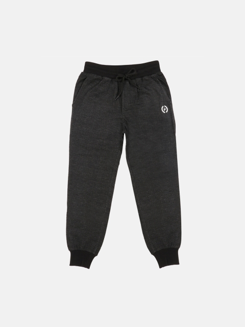 Lil Tomatoes Boys Charcoal Grey Solid Joggers
