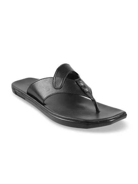 Mochi Men Black Leather Sandals