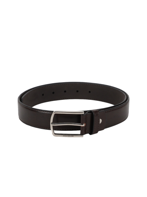 Peter England Men Brown Solid Belt