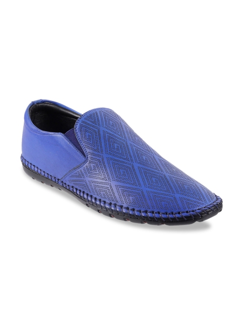Metro Men Blue Slip-On Sneakers