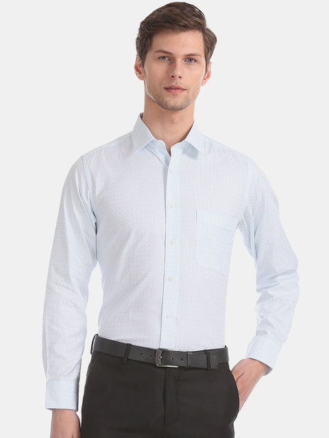 Arrow Men White & Blue Regular Fit Printed Casual Shirt
Arrow Men White & Blue Regular Fit Printed Casual Shirt