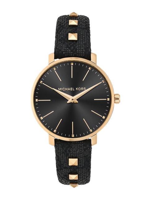 Michael Kors Women Black & Gold-Toned Analogue Watch MK2872