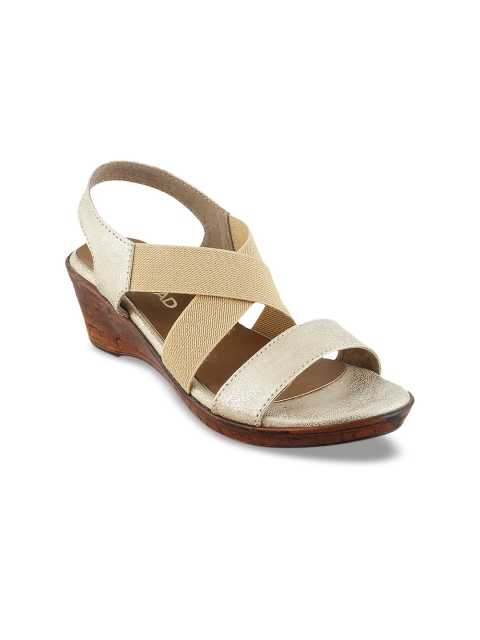 SOLE HEAD Women Gold-Toned Solid Heels