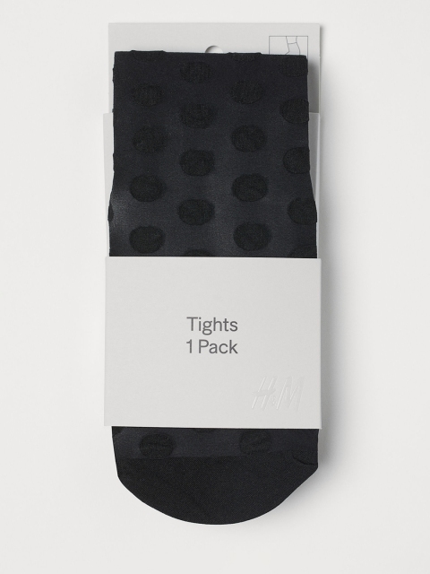 H&M Women Black Spotted Stockings