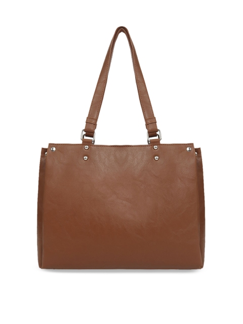 Toteteca Tan Brown Solid Tote Bag