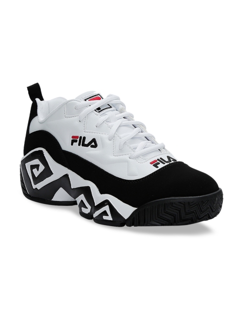 FILA Men Black & White Colourblocked Sneakers