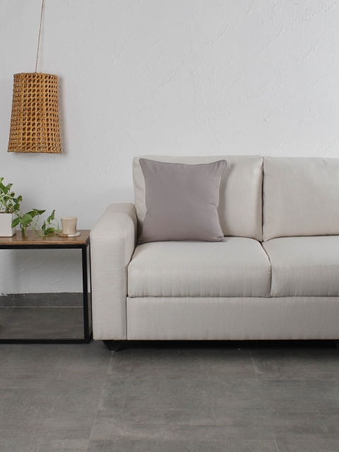 House This Grey Solid Single Square Cushion Covers