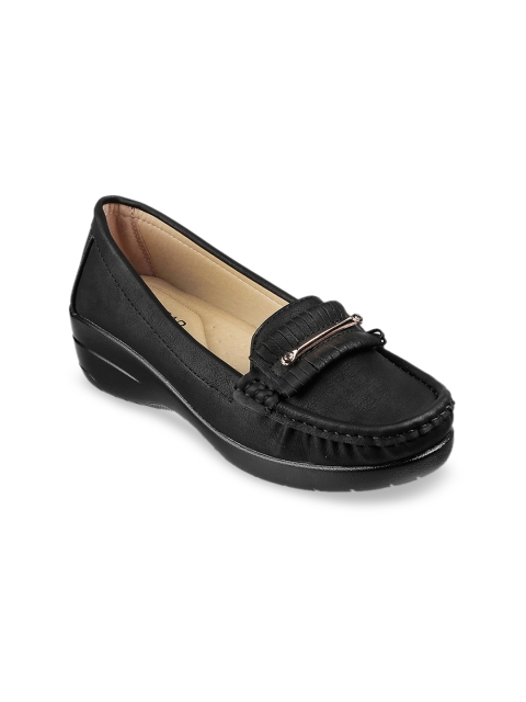 SOLE HEAD Women Black Loafers
