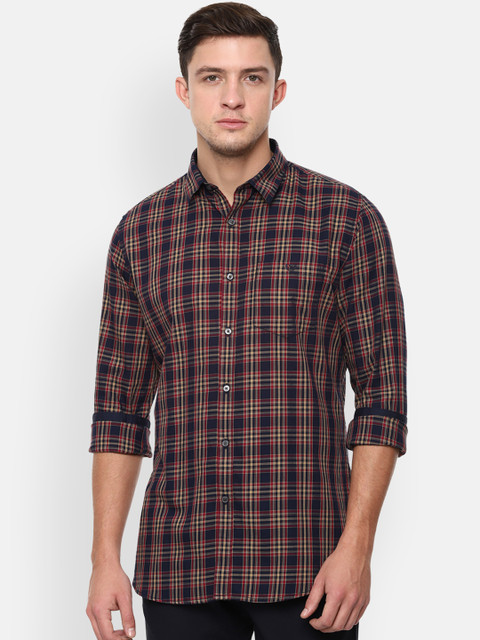 Van Heusen Sport Men Navy Blue & Red Slim Fit Checked Casual Shirt
Van Heusen Sport Men Navy Blue & Red Slim Fit Checked Casual Shirt