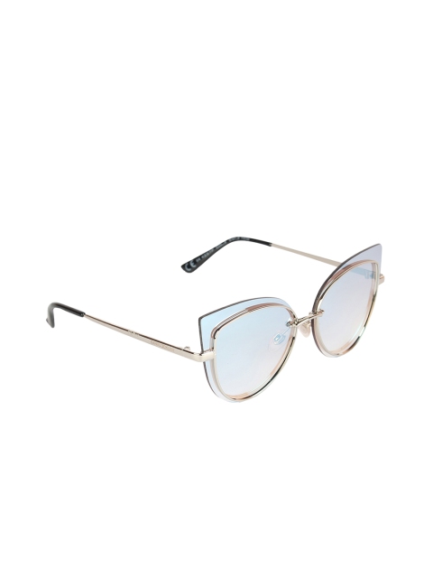 Daniel Klein Women Polazised & UV Protected Cateye Sunglasses DK4257P-C3, Blue