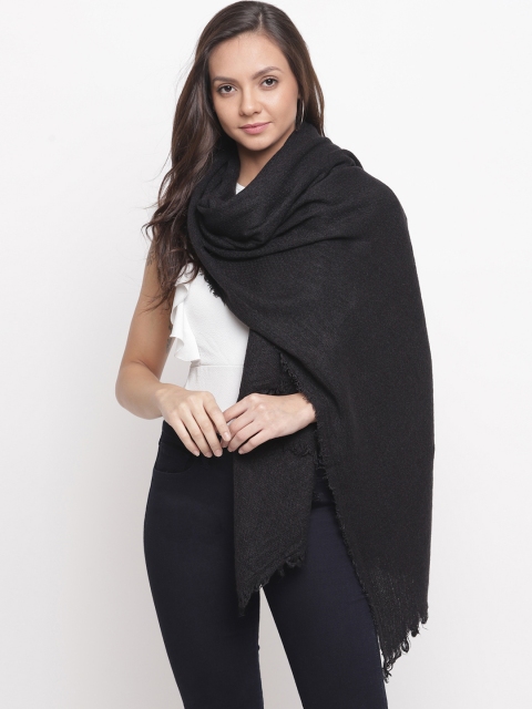 Tossido Women Black Solid Muffler
