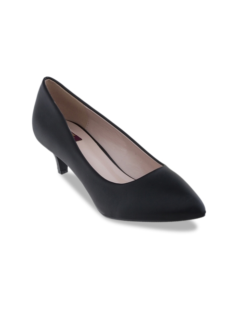 SHUZ TOUCH Women Black Solid Pumps