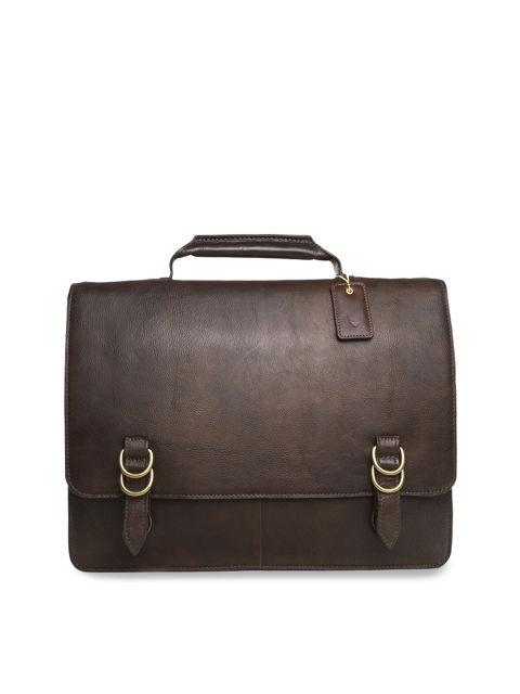 Hidesign Men Brown Solid Leather Messenger Bag
