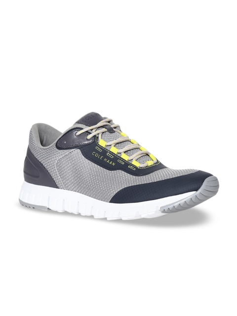 Cole Haan Men Grey & Blue Colourblocked Lightweight Sneakers