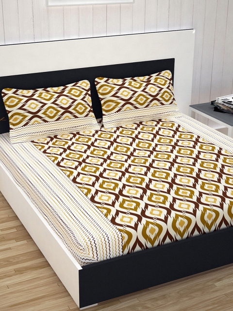 Divine Casa Beige & Brown Ethnic Motifs 144 TC Cotton 1 Queen Bedsheet with 2 Pillow Covers
Divine Casa Beige & Brown Ethnic Motifs 144 TC Cotton 1 Queen Bedsheet with 2 Pillow Covers