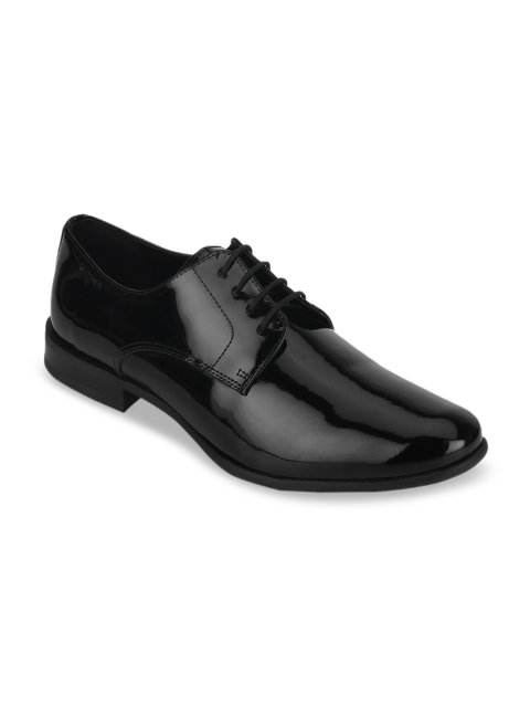 Red Tape Men Black Solid Formal Derbys