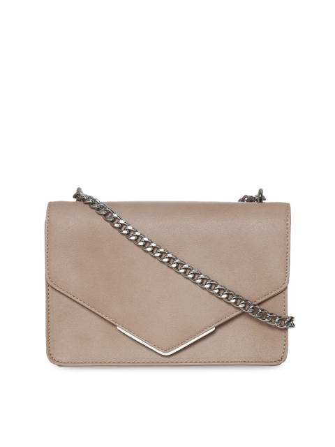 Truffle Collection Beige Solid Sling Bag