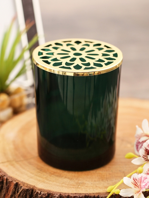 Pure Home and Living Green & Gold-Toned Glass Votive Candle Holders With Decorative Lid
Pure Home and Living Green & Gold-Toned Glass Votive Candle Holders With Decorative Lid